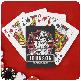 Speciaal voor brandbestrijding ontworpen patriotti pokerkaarten