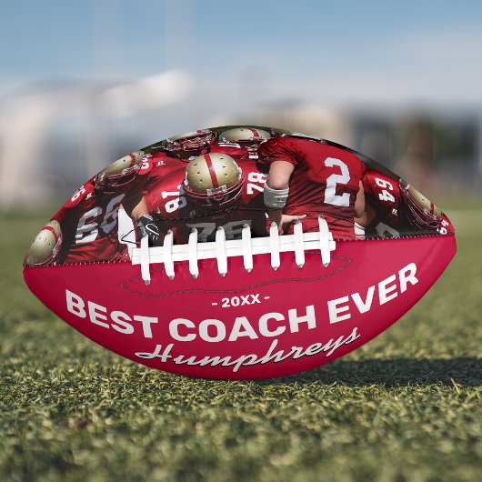 Speciaal voor coach gemaakte foto-cadeau american football