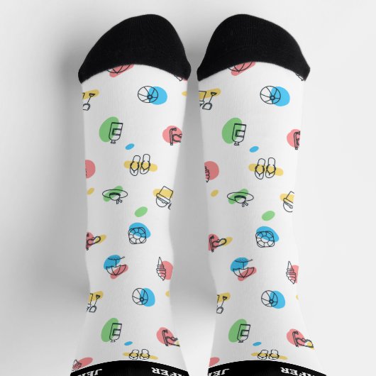 Speciaal voor Cool Summer Beach Pattern uitgeruste Sokken (Top)