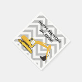 Speciaal voor de bouw van de graafmachine bestemde servet (Hoek)