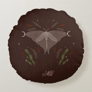 Speciaal voor de Cottcore Moth-Sierkussen Rond Kussen
