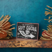 Speciaal voor de familie bestemde hotcacaobalk fotoplaat (Zijkant)