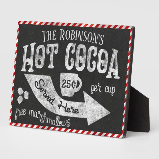 Speciaal voor de familie bestemde hotcacaobalk fotoplaat (Zijkant)