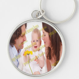 Speciaal voor de fotobegroting van het gezin sleutelhanger