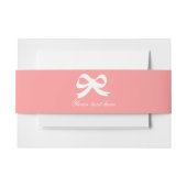 Speciaal voor de koraalroze boeglende gepersonalis uitnodigingen wikkel (Voorkant Voorbeeld)