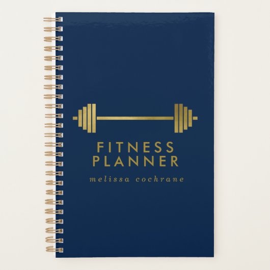 Speciaal voor de marine en goud uitgeruste fitness planner (Voorkant)