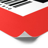 Speciaal voor de Rode Sneaker Muur ontworpen doos  Poster (Hoek)