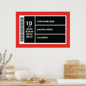 Speciaal voor de Rode Sneaker Muur ontworpen doos  Poster (Keuken)