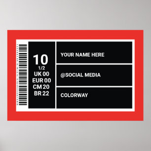 Speciaal voor de Rode Sneaker Muur ontworpen doos  Poster