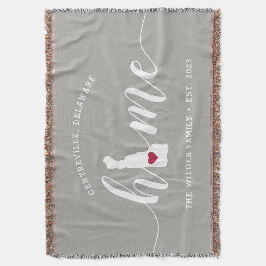 Speciaal voor de thuisstaat Delaware Rustic Deken (Voorkant Verticaal)