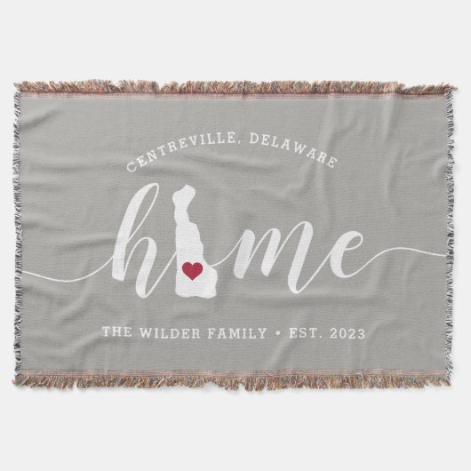 Speciaal voor de thuisstaat Delaware Rustic Deken (Voorkant)