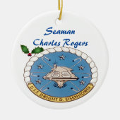 Speciaal voor de USS Dwight D Eisenhower CVN 69 Keramisch Ornament (Voorkant)