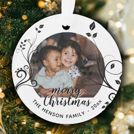 Speciaal voor de zwarte familie bestemde kerstfoto ornament
