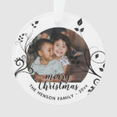 Speciaal voor de zwarte familie bestemde kerstfoto ornament (voorkant)