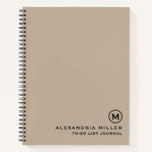 Speciaal voor-do-lijstjournaal beige notitieboek (Voorkant)