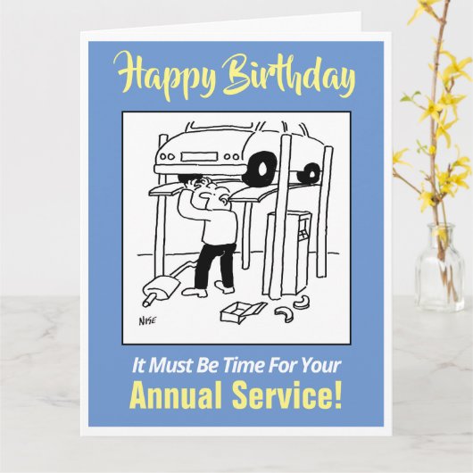 Speciaal voor een auto-mechanische - Happy Birthda Kaart (Gele Bloem)