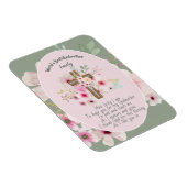 , speciaal voor GODMOTHER georiënteerde roze bloem Magneet (Rechterzijde)