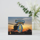 Speciaal voor groene bessen, veteranen, veteranenp briefkaart (Staand voorkant)