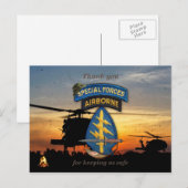 Speciaal voor groene bessen, veteranen, veteranenp briefkaart (Voorkant / Achterkant)