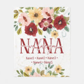 Speciaal voor grootmoeder met namen fleece deken (Voorkant)