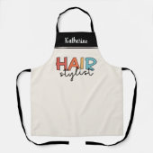 Speciaal voor haar bestemde stylist retro Hairdres Schort (Voorkant)