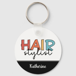 Speciaal voor haar bestemde stylist retro Hairdres Sleutelhanger