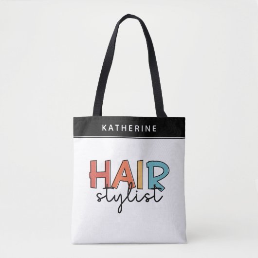 Speciaal voor haar bestemde stylist retro Hairdres Tote Bag (Voorkant)