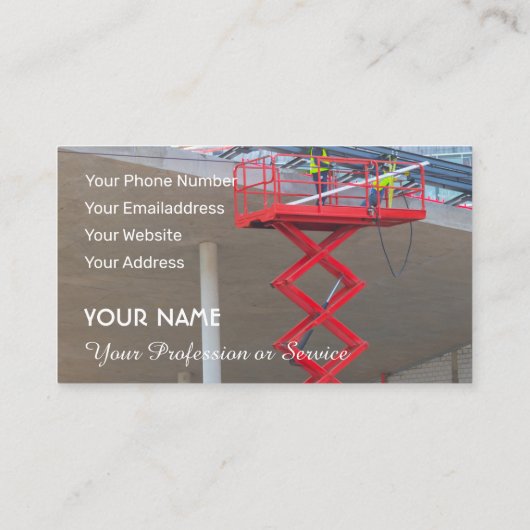 Speciaal voor hydraulische hijsinstallaties en hef visitekaartje (Achterkant)