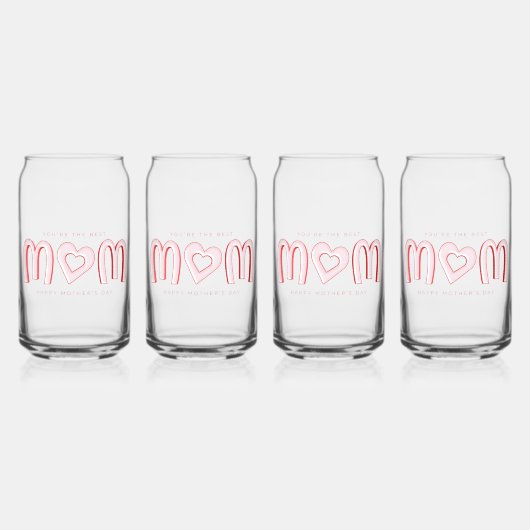 Speciaal voor je moeder blikvorm glas (Links)