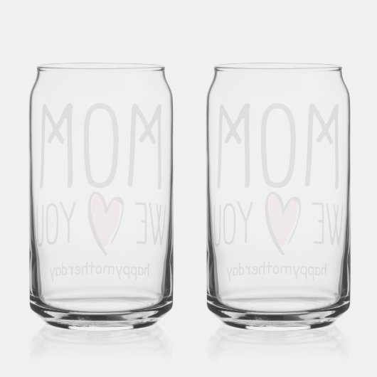 Speciaal voor je moeder blikvorm glas (Rechts)