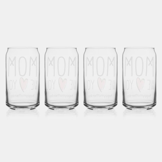 Speciaal voor je moeder blikvorm glas (Rechts)