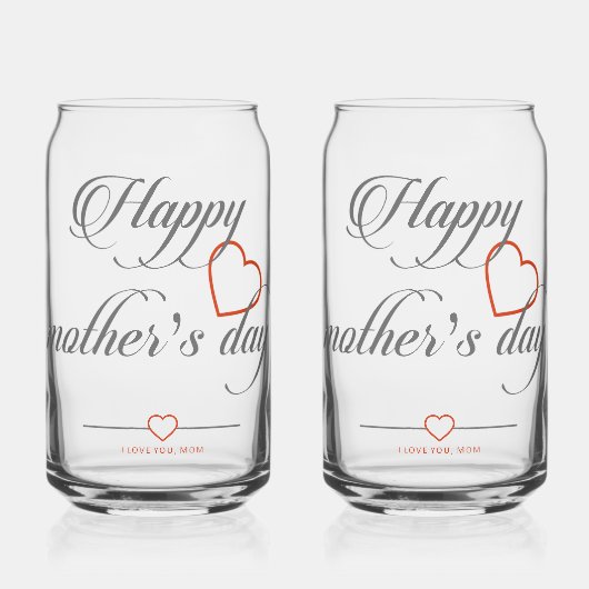 Speciaal voor je moeder blikvorm glas (Links)