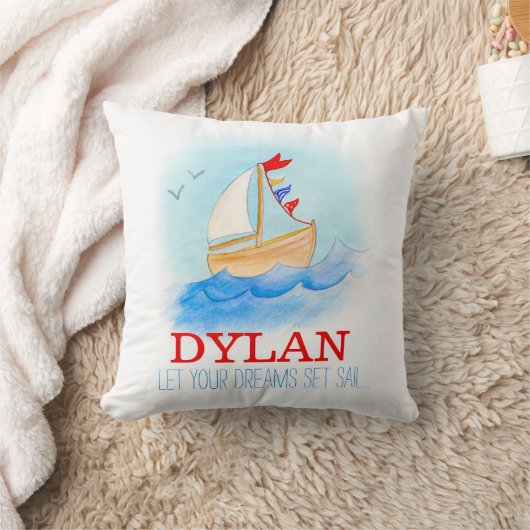 Speciaal voor jongens speciaal bevaarbare zeilboot kussen (Deken)