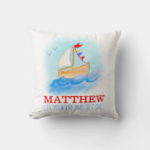 Speciaal voor jongens speciaal bevaarbare zeilboot kussen (Voorkant)