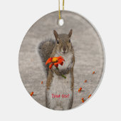 Speciaal voor jou Eekhoorn met bloem Keramisch Ornament (Links)