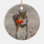 Speciaal voor jou Eekhoorn met bloem Keramisch Ornament (Achterkant)