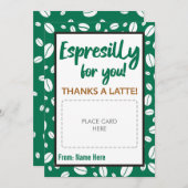 Speciaal voor jou Leraar Koffie Kaart Houder (Voorkant / Achterkant)