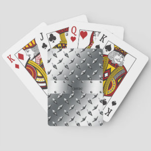 Speciaal voor jouw naam diamant bord staal pokerkaarten