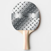 Speciaal voor jouw naam diamant bord staal tafeltennisbatje (Voorkant)
