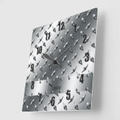Speciaal voor jouw naam diamant bord staal vierkante klok (Hoek)