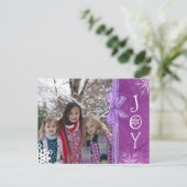 Speciaal voor kerstfeestvieren gepersonaliseerde f feestdagenkaart (Staand voorkant)