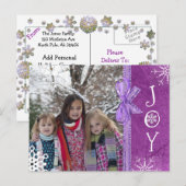 Speciaal voor kerstfeestvieren gepersonaliseerde f feestdagenkaart (Voorkant / Achterkant)