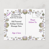 Speciaal voor kerstfeestvieren gepersonaliseerde f feestdagenkaart (Achterkant)