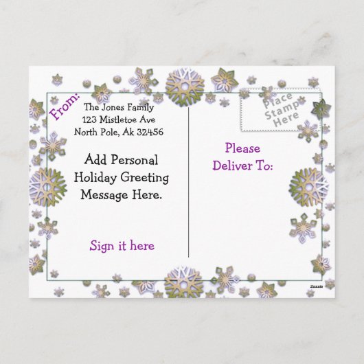 Speciaal voor kerstfeestvieren gepersonaliseerde f feestdagenkaart