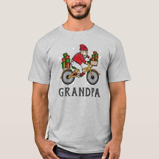 Speciaal voor kerstmis geschikte fietskerstfamilie t-shirt (Voorkant)