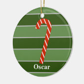 Speciaal voor kerstmis met snoepsuikerriet keramisch ornament (Links)