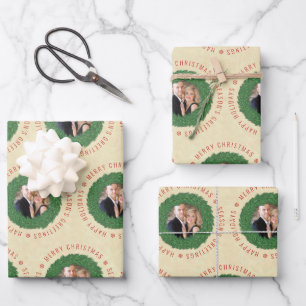 Speciaal voor kerstmis ontworpen patroon inpakpapier vel