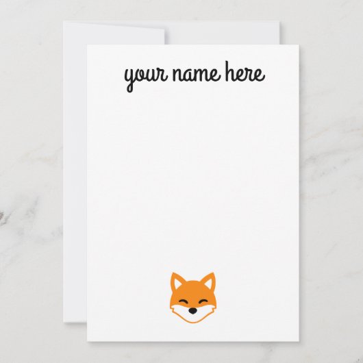 Speciaal voor kinderen ontworpen foxartikelen kaart (Voorkant)