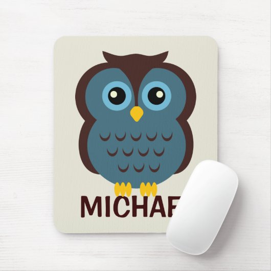 Speciaal voor kinderen uitgeruste Owl Mousepad Muismat (Met muis)