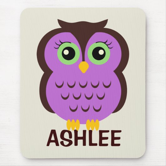 Speciaal voor kinderen uitgeruste Owl Mousepad Muismat (Voorkant)